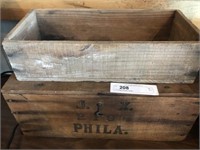 2 Vintage Wooden Boxes