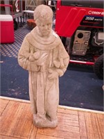 Concrete 24" high statue of St. Francis of Assisi