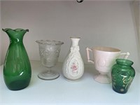 Vintage Green Vases Baltimore Pink Sugar Celery