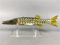 John Unger Northern Pike Fish Spearing Decoy,