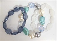 3 Beaded Stretch Bracelets