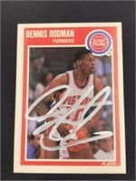 Dennis Rodman Fleer signed card PSADNA