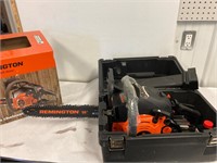 Remington chainsaw. Works. 2 pulls had it going.