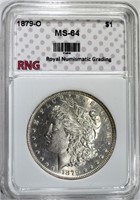 1879-O MORGAN DOLLAR RNG CH BU