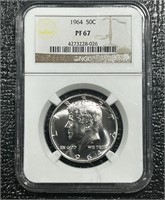 1964-P Kennedy Half Dollar NGC MS67