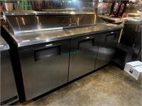 TRUE 72" 3.DR REFRIG. PREP TABLE,  TSSU-72-18