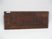 Wooden Advertising Box End - Crispo Crackers