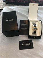 Movado Watch with Box and Papers