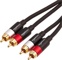 (N) Amazon Basics 2-Male to 2-Male RCA Audio Cable