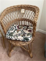 WICKER CHAIR WITH CUSHION