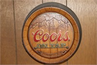 Coors On Tap Barrel Bar Sign Adolph Coors Company