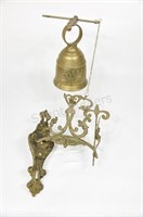Brass Monastery Bell & Wall Holder