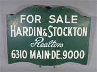 Vintage Hardin & Stockton Real Estate Sign