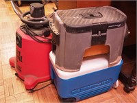 Igloo Wheelie cooler, Lasko power toolbox