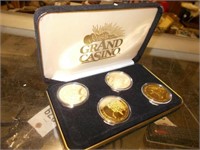 (4) 1997-1999 Grand Casion Collector Coins w/Case