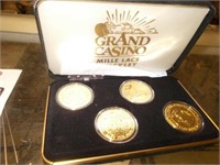 (4) 2000 Grand Casion Collector Coins w/Case