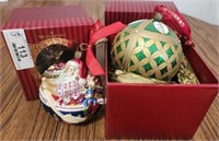 2 Waterford Holiday Heirloom Christmas Ornaments