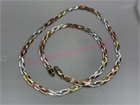 Sterling braided herringbone 20in necklace (7.8g)