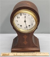 Seth Thomas Inlaid Wood Shelf Clock