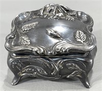 Antique Silverplate Jewelry Box