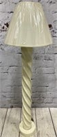 Cream Spiral Column Floor Lamp