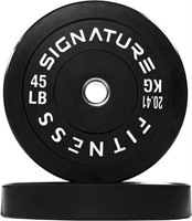 Signature Fitness 2 Olympic Bumper Plates 45lb