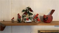 Cardinal Knickknacks with Shelf