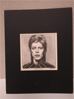 PENCIL PORTRAIT OF DAVID BOWIE NUMBERED SIGNED