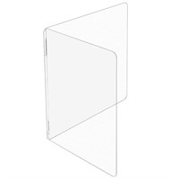 Clear L-Shape Plastic Classroom Desk Divider