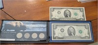 2005 American Bison Coin Set $2 bill Uncirculated