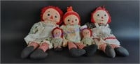 Variety of Raggedy Anne Dolls