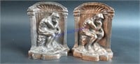Metal " The Thinker" Book Ends