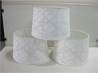 Three 15" Diameter x 10" Tall Lamp Shades