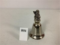 SILVERPLATE SNOWMAN BELL - 4" TALL