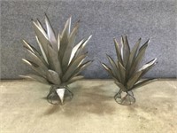 2 Metal Art Agave Plants