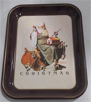 (AB) Norman Rockwell 1975 Christmas Tray