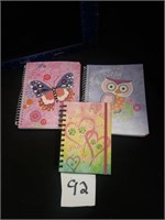3 Blank Notebooks