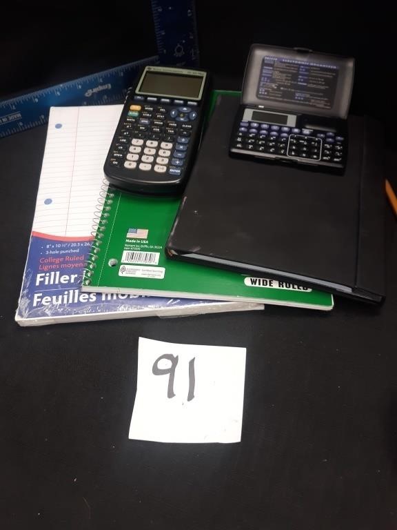 Office/School Paper, Notebooks & 2 Calculators