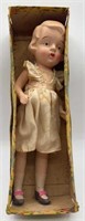 BISQUE DOLL IN BOX - EARLY-APPROX 9 INCHES TALL