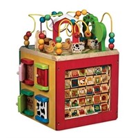 Like New Battat Wooden Activity Cube Discover Farm