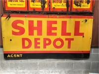 Shell Depot 6 x 3 Enamel Sign