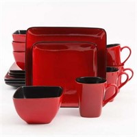 BH & Gardens Red Dinnerware, Set Of 16