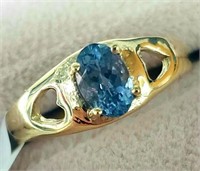 10K YELLOW GOLD TANZANITE(0.6CT) 1.41G  RING