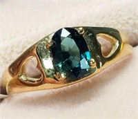 10K YELLOW GOLD SAPPHIRE(0.6CT) 1.51G  RING