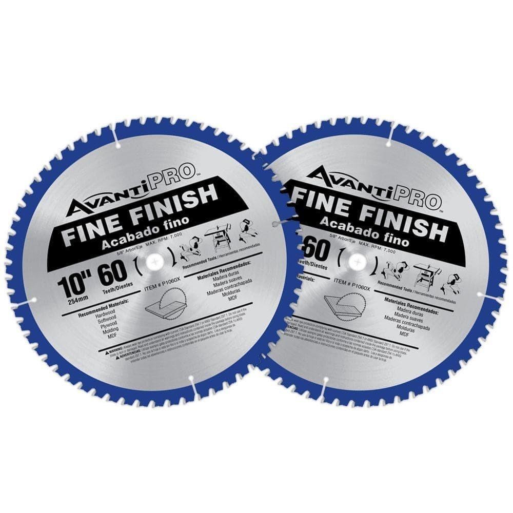 $42  10 in. 60-Tooth Fine Finish Blade (2-Pack)