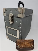 Wright Security Box and Vintage Leather Wallet