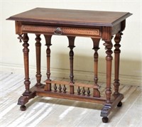 Henri II Mahogany Writing Table or Console.