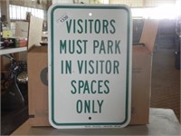 Metal Visitors Parking Sign