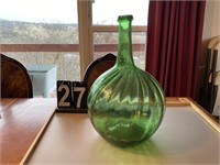 Large Green Glass Vase