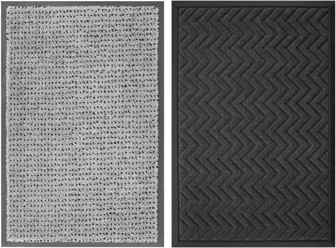 36x24YHOLDING-S Door Mats Set Gray